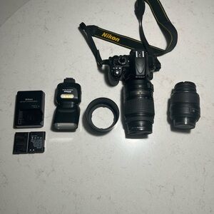 Nikon Black Digital Camera Kit with DSLR Body and Lenses